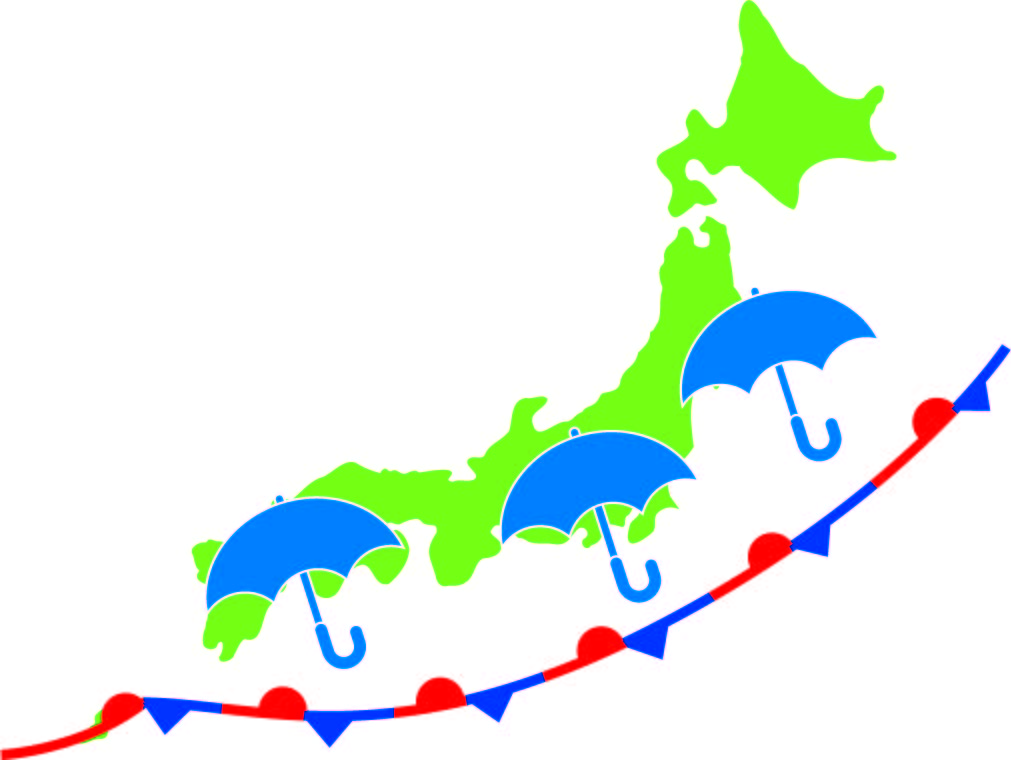 秋雨前線は梅雨前線と似ている